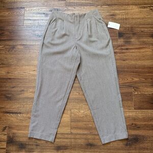 A New Day Women’s High Rise Pleated Tapered Leg Houndstooth Pants Size 10 NWT